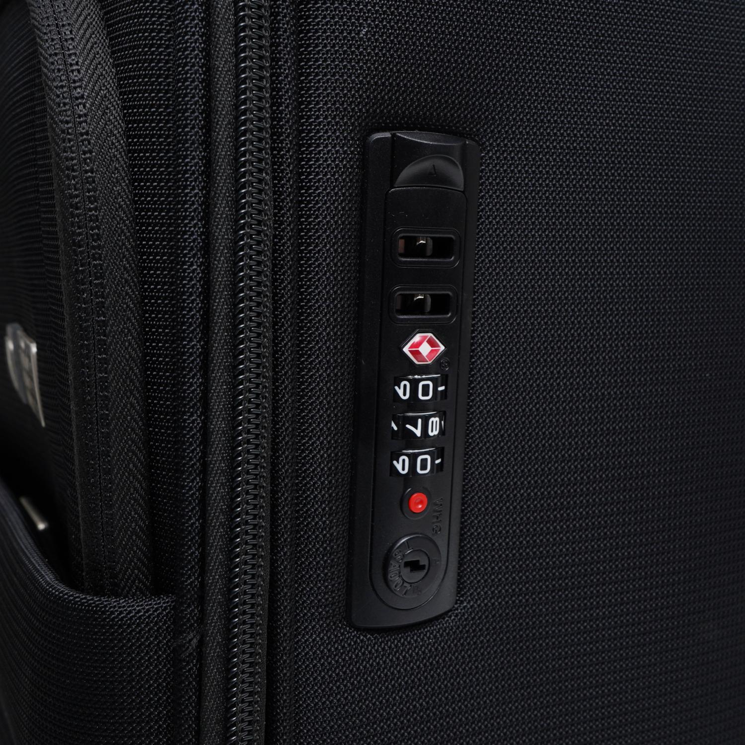 Maleta Suave Trolley Negra TRANSWORLD 50,8 Cm