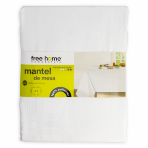 Mantel De Mesa Mantel 6 Puestos Blanco FREE HOME 152X213 CM