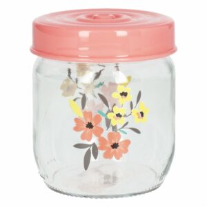 Frasco Con Tapa Rosa Flor Primavera Pequeño HEREVIN