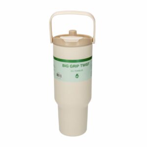 Vaso Termico Con Agarradera Big Grip Twist Rosado HY3 1200 Ml