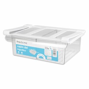 Organizador De Nevera Colgante Alto Transparente Con Sujetador FREE HOME 26.3X21X10.5 Cm