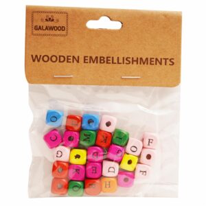 Cubos Letras De Madera Para Manualidades BABY CRAFT 26 Piezas