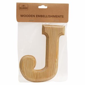 Letra J De Madera Para Manualidades BABY CRAFT 15 Cm 6 Cm