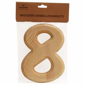 Numero 8 De Madera Para Manualidades BABY CRAFT 15 Cm 6 Cm