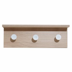 Repisa De Pared Con Ganchos Beige FREE HOME MDF