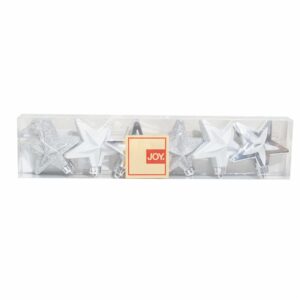 Adornos Navideños Colgantes Estrella Plata Set JOY