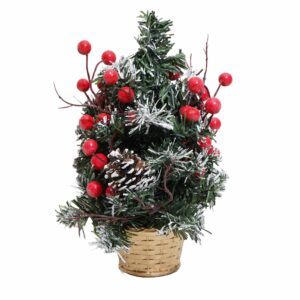 Árbol Navideño Diseño Rojo Base Tejida JOY 30 Cm