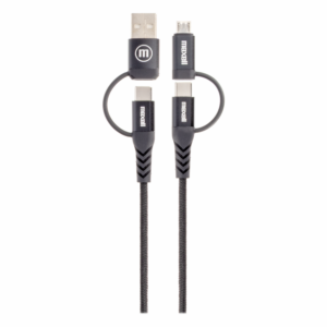 Cable De Carga Y Transferencia Trenzado 4 En 1 Compatible Con Apple MAXELL 1,2 M