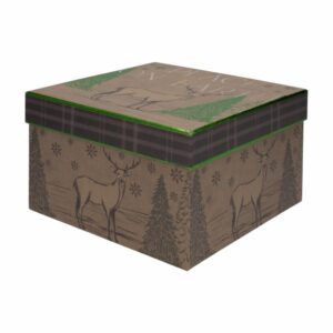 Caja Para Regalo Cuadrada Kraft THE LINDY BOWMAN Mediana