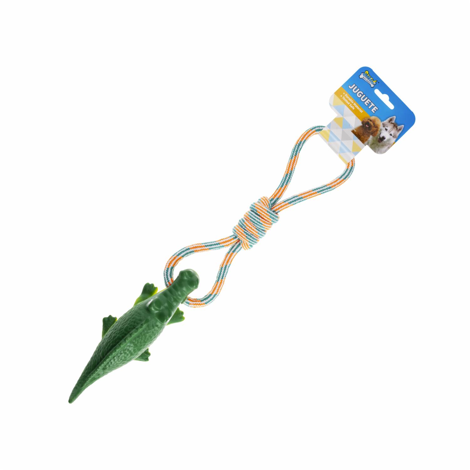 Juguete De Perro Cocodrilo Con Cuerda SOLEIL 1 Pieza - Imagen 2