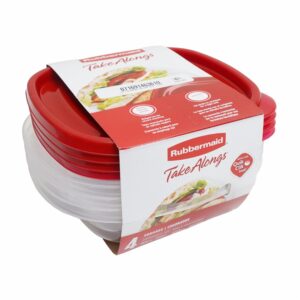 Set Reposteros Cuadrados Takealongs RUBBERMAID 4 Piezas