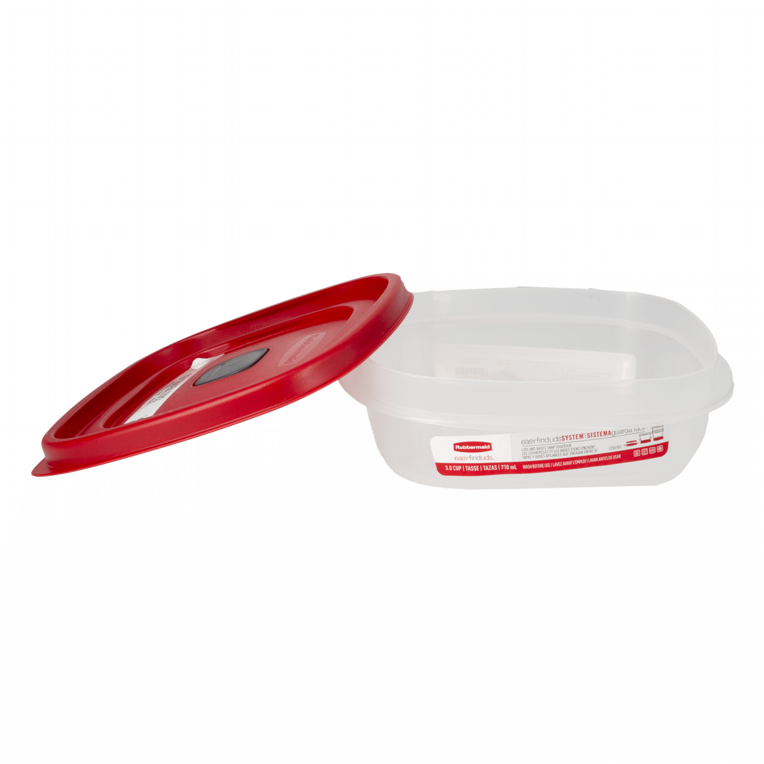 Repostero Cuadrado Apilable Clear Easy Find RUBBERMAID 710 Ml - Imagen 2