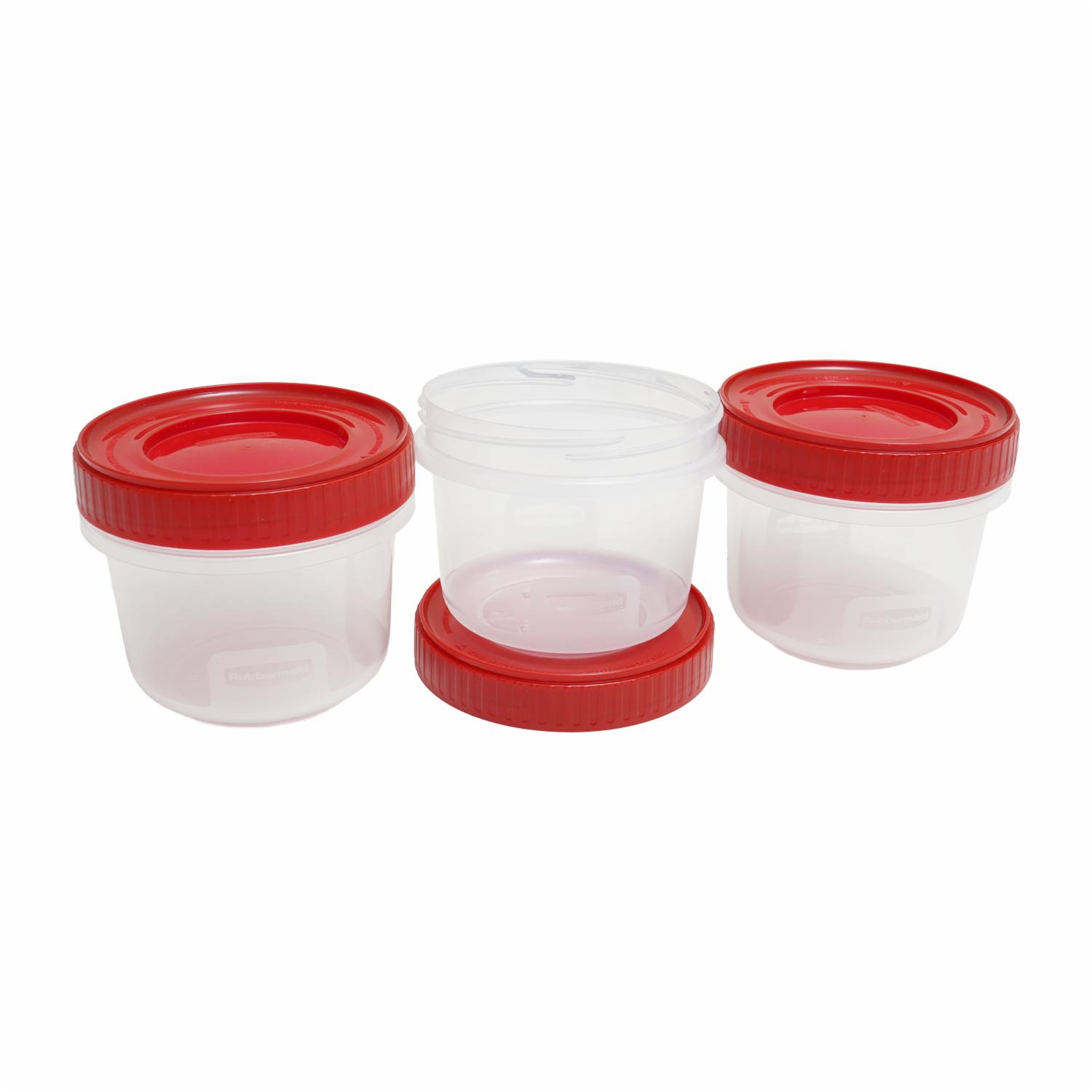 Set Frascos Con Tapa Rosca RUBBERMAID 3×2.1 Tazas