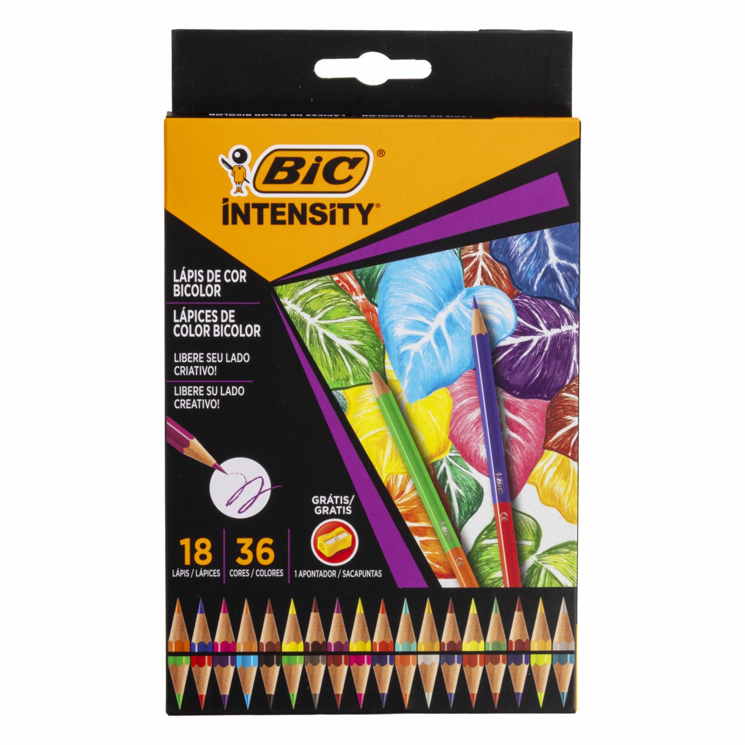 Lápices De Colores Bicolor Hexagonal BIC 18 Piezas - Megamaxi