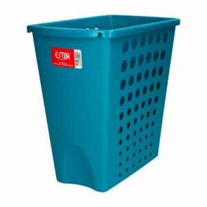 Papelera Acanalada Azul Aguamarina ESTRA 8  Litros