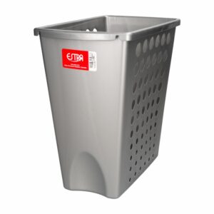 Papelera Acanalada Gris ESTRA 8  Litros