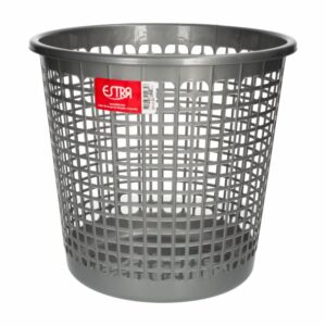 Papelera Acanalada Gris ESTRA 9 Litros