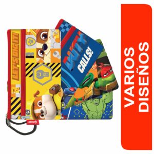 Cartuchera Niño 3 Bolsillos Personajes Surtidos PRIMAVERA 12X21,5X1Cm