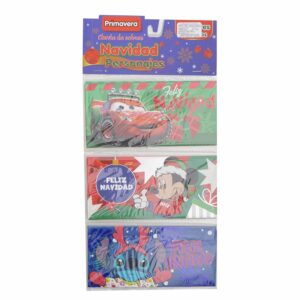 Sobres Navideños Con Diseño Disney PRIMAVERA X 6 Piezas