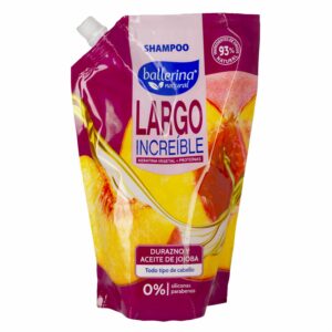 Shampoo Para Cabello Largo Increíble Durazno Y Aceite De Jojoba BALLERINA 750 Ml