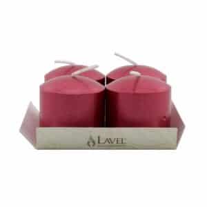 Vela Votiva Laca Roja LAVEL 8,1 X 8,1 X 4 Cm