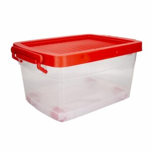 Organizador Móvil Rattan 1 Con Tapa Rojo PLAPASA 56,5 X 29 X 21 Cm