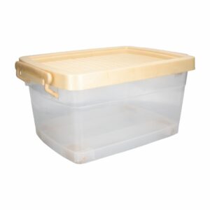 Organizador Móvil Rattan 1 Con Tapa Dorado PLAPASA 56,5 X 29 X 21 Cm