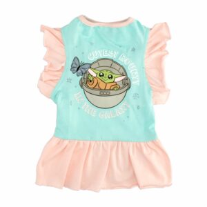 Vestido Para Mascota Diseño Star Wars Baby Yoda Color Verde DISNEY Talla Grande