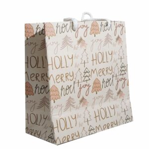 Bolsa De Regalo Navideña Holly Merry Noel RECOPAPEL Pequeño