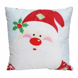 Cojín Navideño Caras Santa Claus KIKEMAR 45X45 Cm