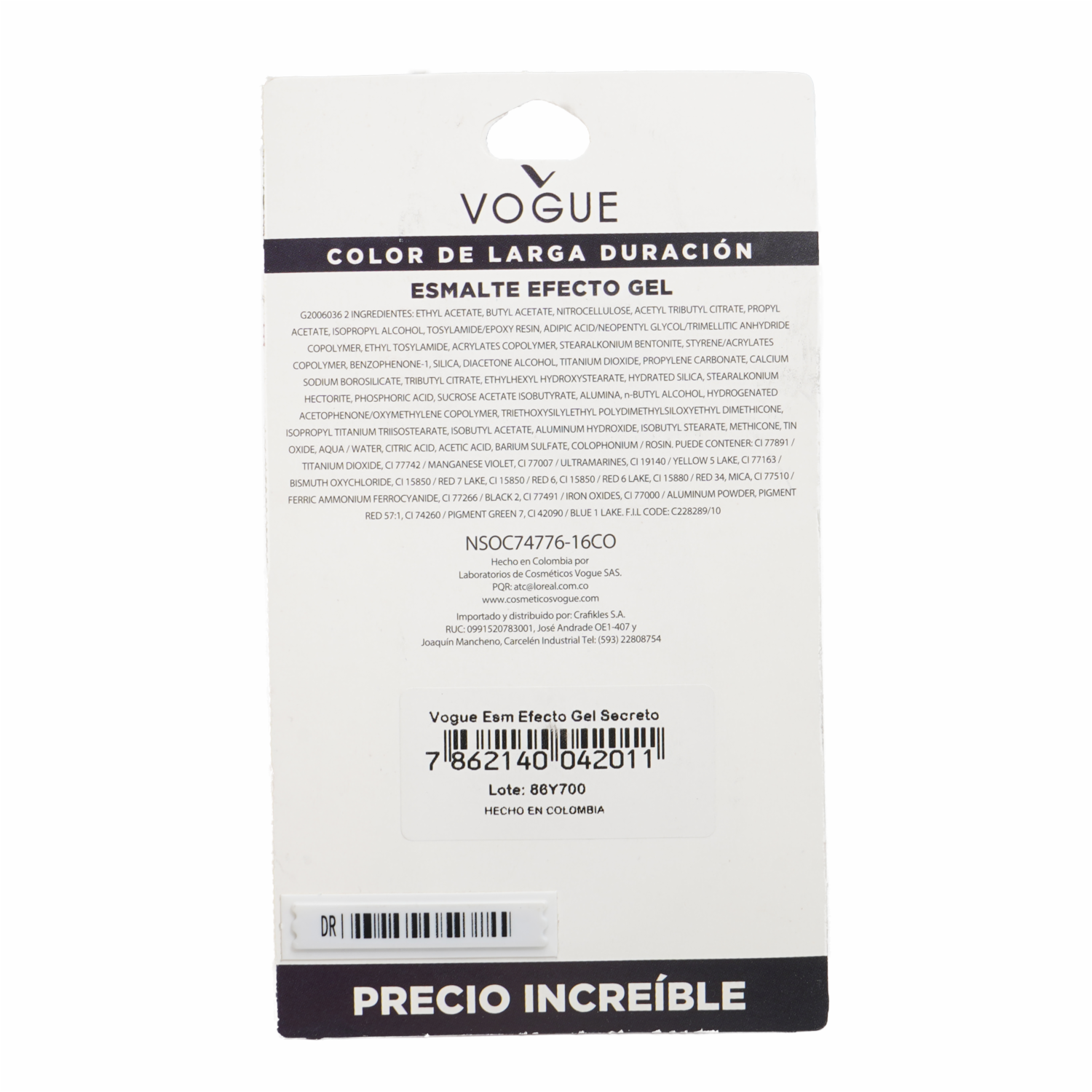 Esmalte De Uñas Efecto Gel Secreto VOGUE - Imagen 2