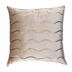 Cojín Navideño Jewel Ondas Champagne KÁLIDO 45 Cm