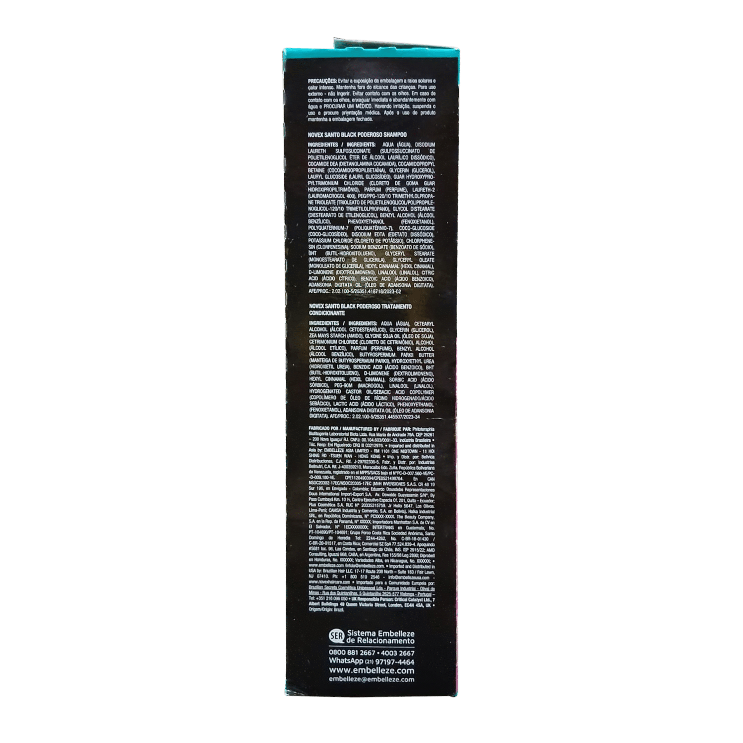 Shampo De Cabello Y Acondicionador Santo Black Poderoso Pack NOVEX 2 X 300 Ml - Imagen 4