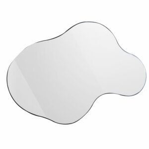 Espejo Ondas Aqua Negro DALLA COSTA MDF