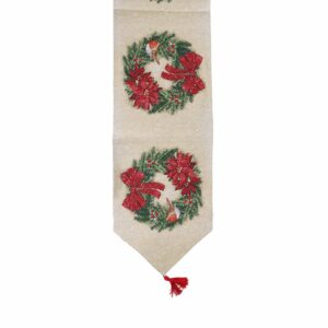 Camino De Mesa Corona Feliz Navidad JOY 33 X 180 Cm