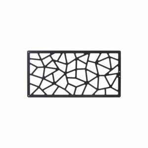 Placa Metálica Laser Cut Negro Mosaicos FUZHOU 30 X 60 CM