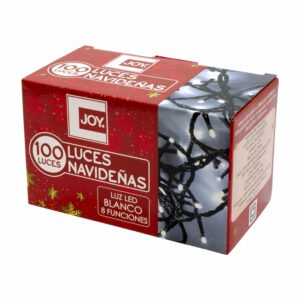 Luces Navideñas Led Color Blanco 8 Funciones JOY 100 Luces