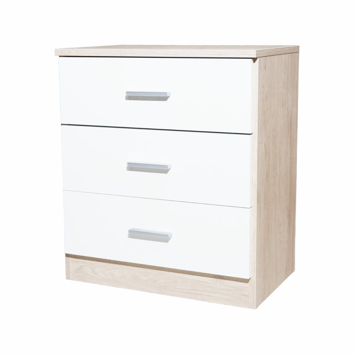 Velador 3 Cajones Couple Blanco FABRIKIT MDF