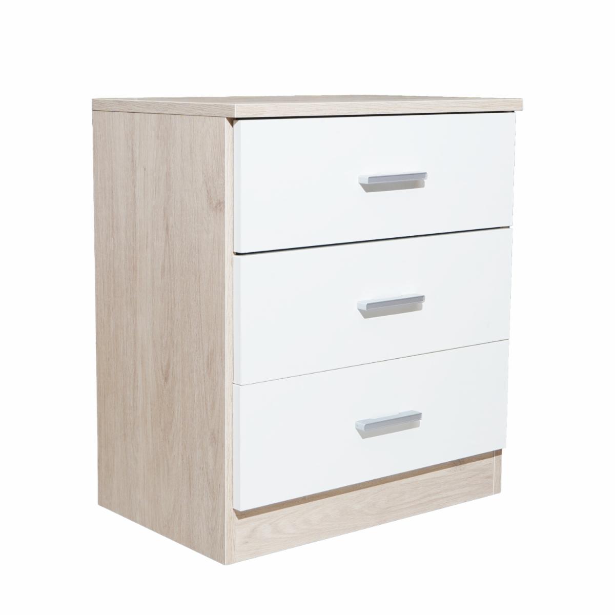Velador 3 Cajones Couple Blanco FABRIKIT MDF