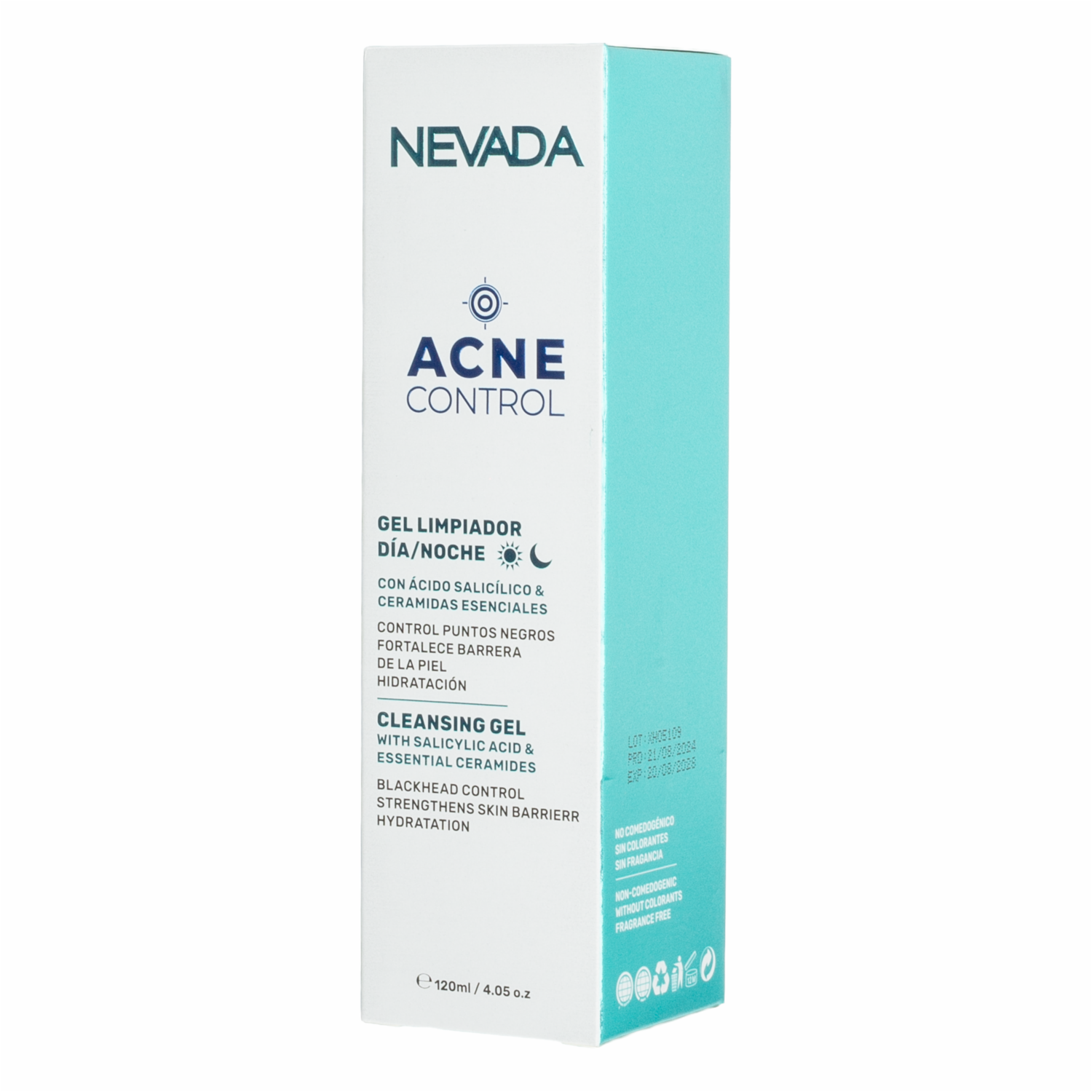 Limpiador Facial En Gel Día Y Noche Acne Control NEVADA 120 Ml