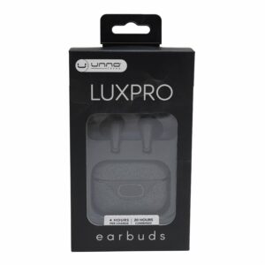 Audífonos Con Estuche De Carga Con Indicador Luxpro Negro UNNO TEKNO