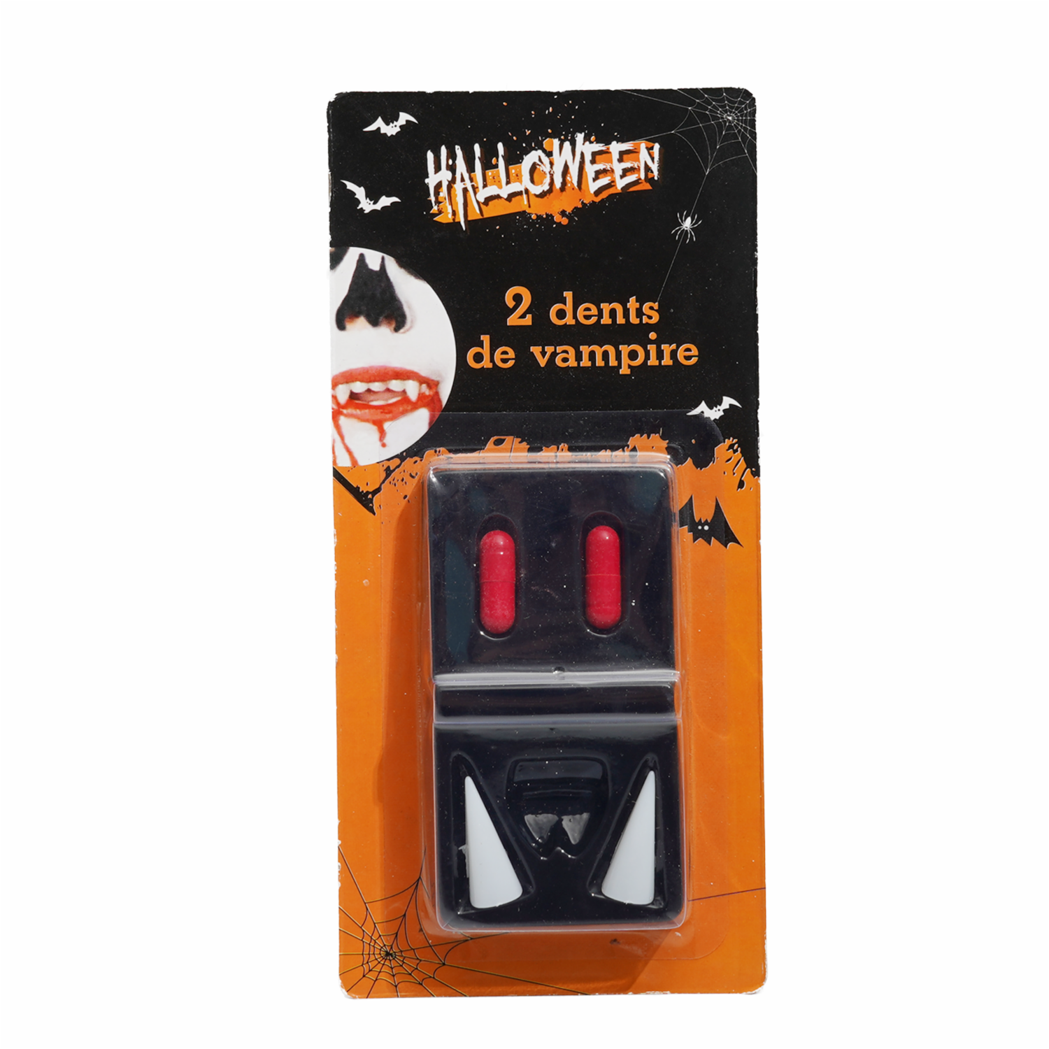 Dientes De Vampiro Fosforecentes HALLOWEEN X 2 Piezas - Imagen 2