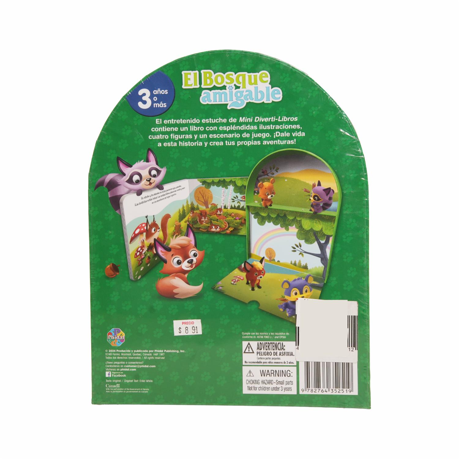 Libro El Bosque Amigable Mini Divertilibros PHIDAL 5 Páginas
