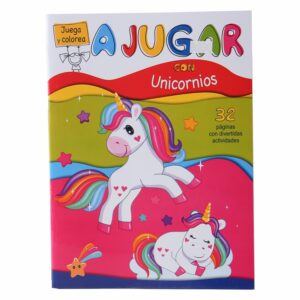 Libro A Jugar Con Unicornios Juega Y Colorea BEASCOA 20 Páginas