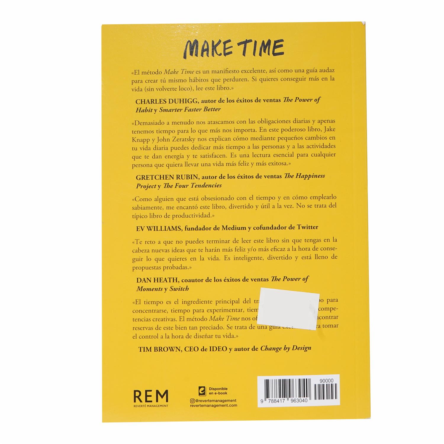 Libro Make Time Como Enfocarte En Lo Que Importa Cada Día REM 301 Páginas - Imagen 2