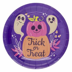 Plato Tendido Diseño Halloween Trick Ot Treat PARTY TIME 10 Piezas