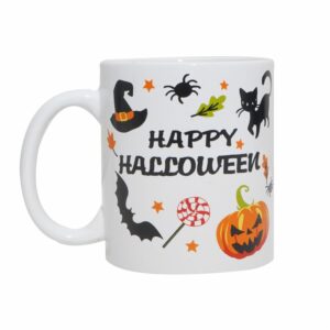 Jarro Cerámica Halloween Blanco FREE HOME 11 Onzas