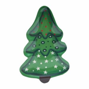 Plato Navideño Forma De Arbol JOY 20,32 X 13 46 Cm