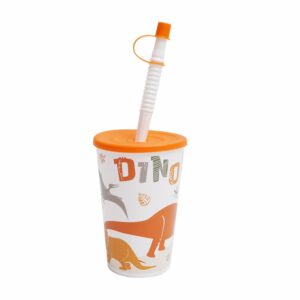 Vaso Con Sorbete Diseño Dino Club HEREVIN 340 Ml