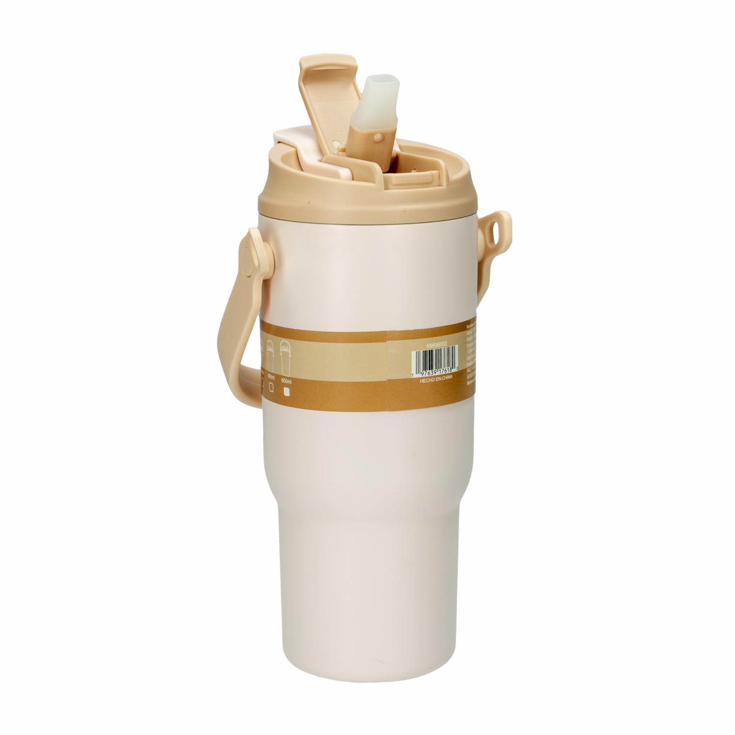 Vaso Termico Con Agarradera Rosado HY3 600 Ml - Imagen 3